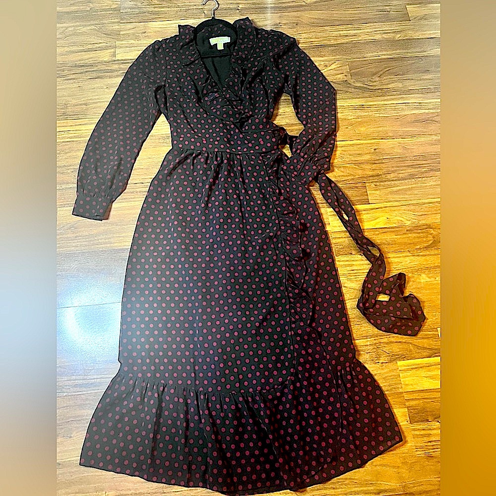 MICHAEL Michael Kors polka dot Midi wrap Dress